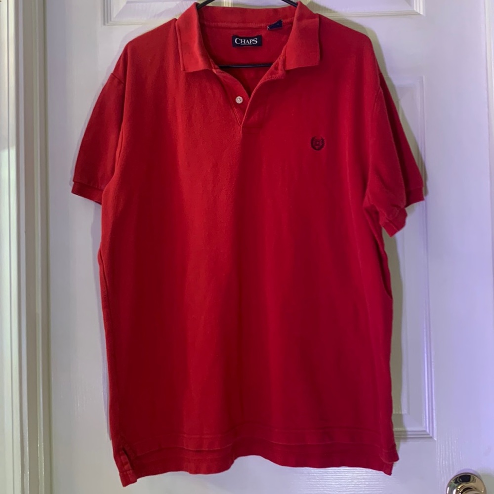 CHAPS Red Polo Top